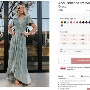 Baltic Born - Andi ribbed velvet wrap dress - XS